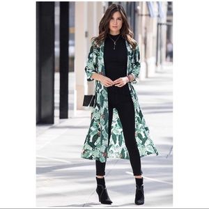 NWT Rachel Zoe Collection Palm Print Duster 🌿